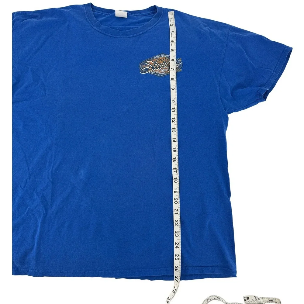 Sturgis‎ 2017 77th Annual Black Hills Rally Blue T-Shirt Unisex Motorcycle